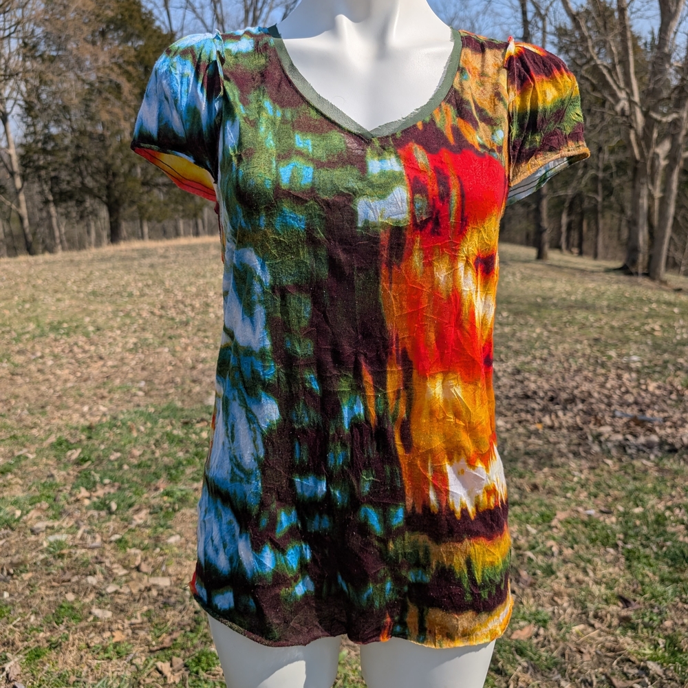 Simply Vera Wang Multicolor Tie-Dye Top